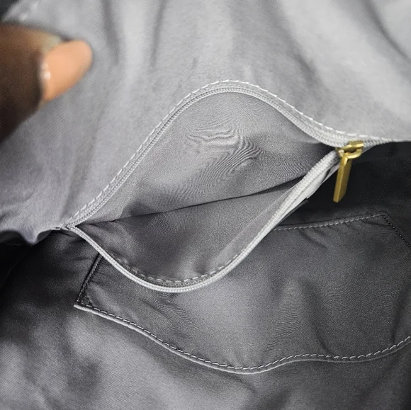 Fossil Geometric Blue and Brown Backpack with Leather Accents - Picture 8 of 10